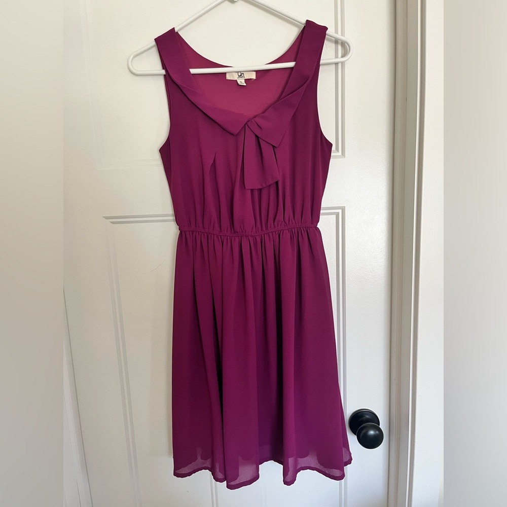 Ya Los Angeles Magenta Ruched Sundress